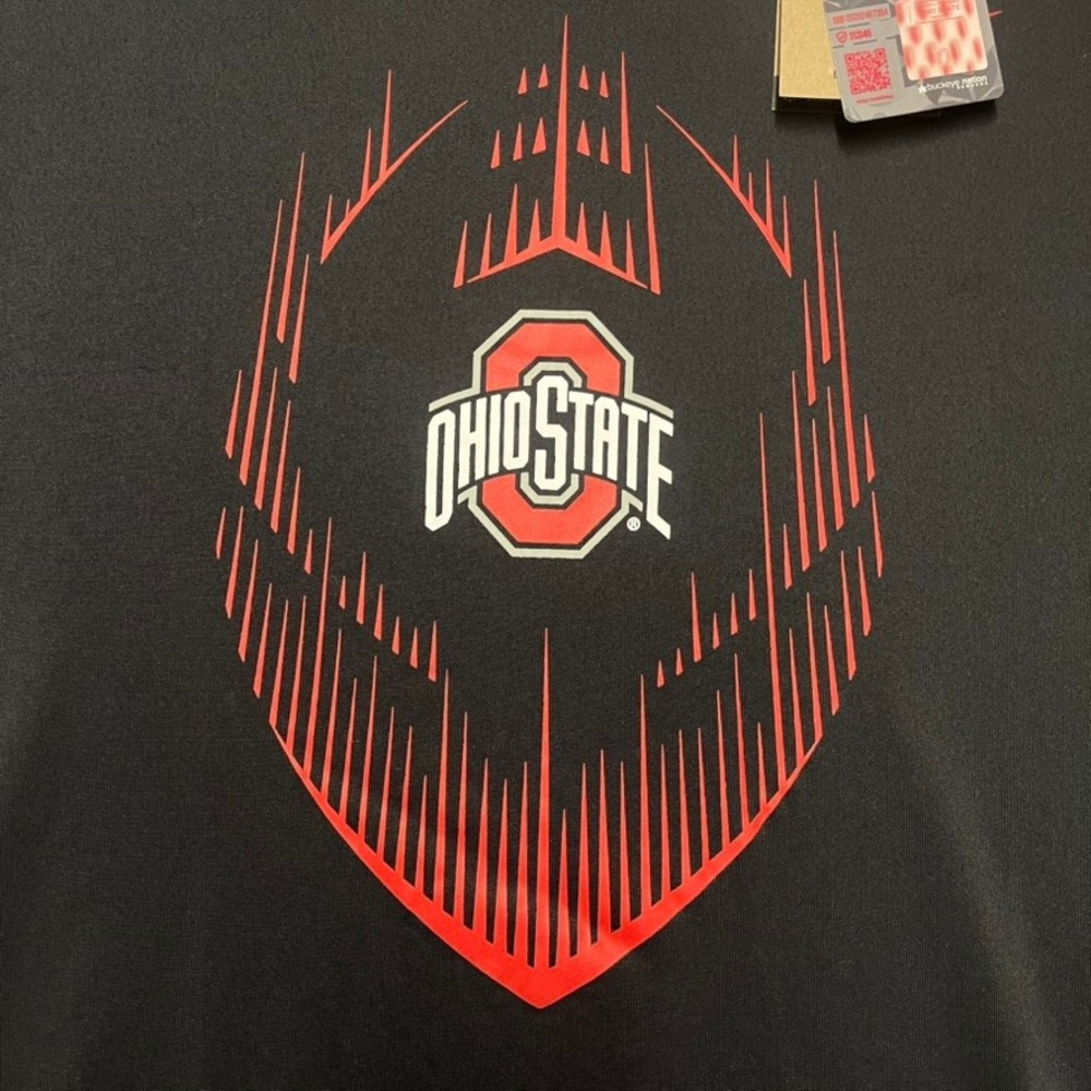 Ohio State Buckeyes Shirt Mens Large Black Red Nike O-State Dri Fit NCAA - Picture 2 of 11